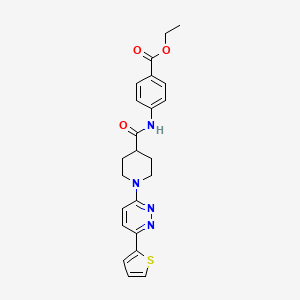 Ethyl 4-{1-[6-(thiophen-2-YL)pyridazin-3-YL]piperidine-4-amido}benzoate