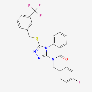 4-(4-fluorobenzyl)-1-{[3-(trifluoromethyl)benzyl]thio}[1,2,4]triazolo[4,3-a]quinazolin-5(4H)-one