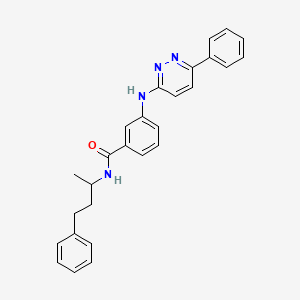 N-(4-phenylbutan-2-yl)-3-[(6-phenylpyridazin-3-yl)amino]benzamide