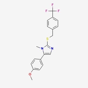 5-(4-methoxyphenyl)-1-methyl-2-((4-(trifluoromethyl)benzyl)thio)-1H-imidazole