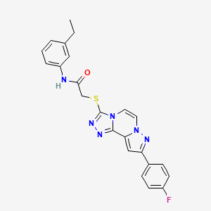 N-(3-ethylphenyl)-2-((9-(4-fluorophenyl)pyrazolo[1,5-a][1,2,4]triazolo[3,4-c]pyrazin-3-yl)thio)acetamide