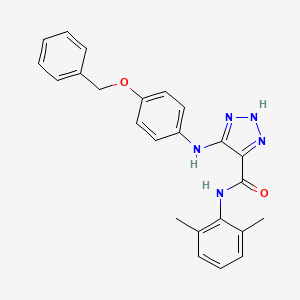 5-{[4-(benzyloxy)phenyl]amino}-N-(2,6-dimethylphenyl)-1H-1,2,3-triazole-4-carboxamide