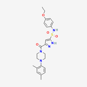 5-{[4-(2,4-dimethylphenyl)piperazin-1-yl]carbonyl}-N-(4-ethoxyphenyl)-1H-pyrazole-3-sulfonamide