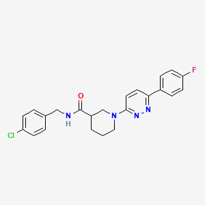 molecular formula C23H22ClFN4O B11272899 N-(4-chlorobenzyl)-1-(6-(4-fluorophenyl)pyridazin-3-yl)piperidine-3-carboxamide 