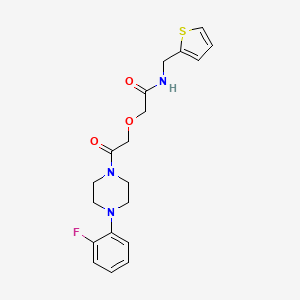 molecular formula C19H22FN3O3S B11272902 2-{2-[4-(2-fluorophenyl)piperazin-1-yl]-2-oxoethoxy}-N-(thiophen-2-ylmethyl)acetamide 