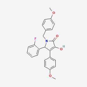 5-(2-fluorophenyl)-3-hydroxy-1-(4-methoxybenzyl)-4-(4-methoxyphenyl)-1,5-dihydro-2H-pyrrol-2-one