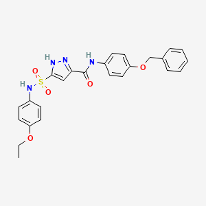 N-[4-(benzyloxy)phenyl]-3-[(4-ethoxyphenyl)sulfamoyl]-1H-pyrazole-5-carboxamide