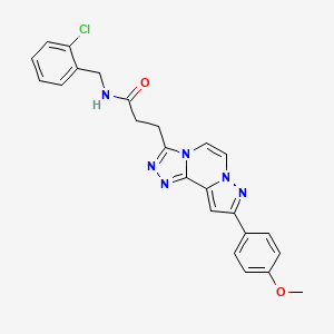 N-(2-chlorobenzyl)-3-(9-(4-methoxyphenyl)pyrazolo[1,5-a][1,2,4]triazolo[3,4-c]pyrazin-3-yl)propanamide