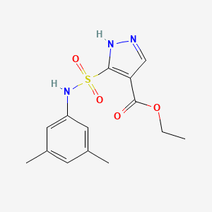 molecular formula C14H17N3O4S B11272948 ethyl 5-[(3,5-dimethylphenyl)sulfamoyl]-1H-pyrazole-4-carboxylate 