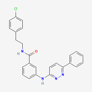 N-[2-(4-chlorophenyl)ethyl]-3-[(6-phenylpyridazin-3-yl)amino]benzamide