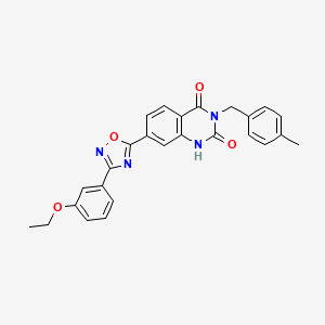 7-(3-(3-ethoxyphenyl)-1,2,4-oxadiazol-5-yl)-3-(4-methylbenzyl)quinazoline-2,4(1H,3H)-dione