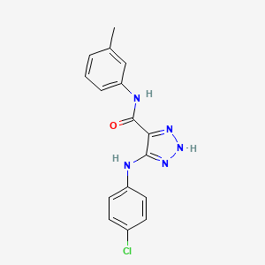 5-[(4-chlorophenyl)amino]-N-(3-methylphenyl)-1H-1,2,3-triazole-4-carboxamide