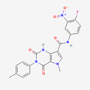 N-(4-fluoro-3-nitrophenyl)-5-methyl-2,4-dioxo-3-(p-tolyl)-2,3,4,5-tetrahydro-1H-pyrrolo[3,2-d]pyrimidine-7-carboxamide