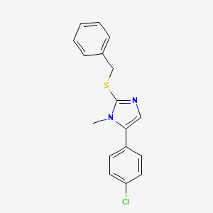 2-(benzylthio)-5-(4-chlorophenyl)-1-methyl-1H-imidazole