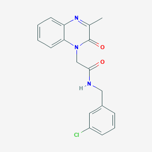 N-(3-chlorobenzyl)-2-(3-methyl-2-oxoquinoxalin-1(2H)-yl)acetamide