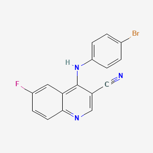 4-[(4-Bromophenyl)amino]-6-fluoroquinoline-3-carbonitrile