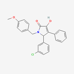 5-(3-chlorophenyl)-3-hydroxy-1-(4-methoxybenzyl)-4-phenyl-1,5-dihydro-2H-pyrrol-2-one