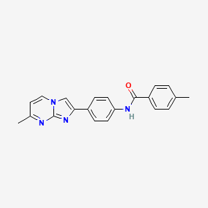 4-Methyl-N-(4-{7-methylimidazo[1,2-A]pyrimidin-2-YL}phenyl)benzamide