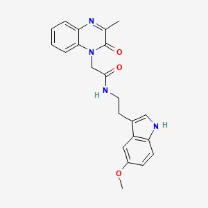 N-[2-(5-methoxy-1H-indol-3-yl)ethyl]-2-(3-methyl-2-oxoquinoxalin-1(2H)-yl)acetamide