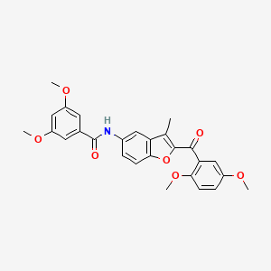 N-[2-(2,5-dimethoxybenzoyl)-3-methyl-1-benzofuran-5-yl]-3,5-dimethoxybenzamide