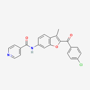 N-(2-(4-chlorobenzoyl)-3-methylbenzofuran-6-yl)isonicotinamide