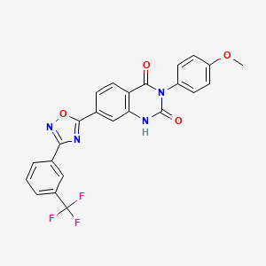 molecular formula C24H15F3N4O4 B11273111 3-(4-methoxyphenyl)-7-{3-[3-(trifluoromethyl)phenyl]-1,2,4-oxadiazol-5-yl}quinazoline-2,4(1H,3H)-dione 