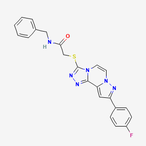 N-Benzyl-2-{[9-(4-fluorophenyl)pyrazolo[1,5-A][1,2,4]triazolo[3,4-C]pyrazin-3-YL]sulfanyl}acetamide