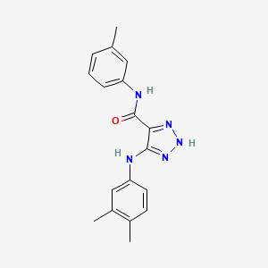 molecular formula C18H19N5O B11273117 5-[(3,4-dimethylphenyl)amino]-N-(3-methylphenyl)-1H-1,2,3-triazole-4-carboxamide 