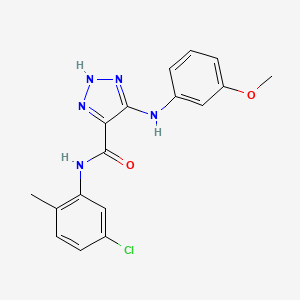 N-(5-chloro-2-methylphenyl)-5-[(3-methoxyphenyl)amino]-1H-1,2,3-triazole-4-carboxamide