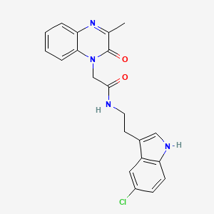 N-[2-(5-chloro-1H-indol-3-yl)ethyl]-2-(3-methyl-2-oxoquinoxalin-1(2H)-yl)acetamide