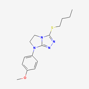 molecular formula C15H20N4OS B11273161 3-(butylthio)-7-(4-methoxyphenyl)-6,7-dihydro-5H-imidazo[2,1-c][1,2,4]triazole 