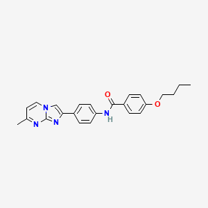 4-Butoxy-N-(4-{7-methylimidazo[1,2-A]pyrimidin-2-YL}phenyl)benzamide