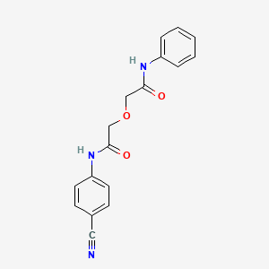 molecular formula C17H15N3O3 B11273169 2-{2-[(4-cyanophenyl)amino]-2-oxoethoxy}-N-phenylacetamide 