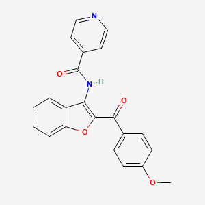 N-{2-[(4-methoxyphenyl)carbonyl]-1-benzofuran-3-yl}pyridine-4-carboxamide