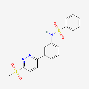 N-(3-(6-(methylsulfonyl)pyridazin-3-yl)phenyl)benzenesulfonamide