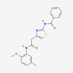 N-(4-(2-((2-methoxy-5-methylphenyl)amino)-2-oxoethyl)thiazol-2-yl)benzamide