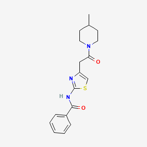 N-{4-[2-(4-methylpiperidin-1-yl)-2-oxoethyl]-1,3-thiazol-2-yl}benzamide