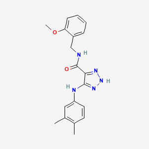 5-[(3,4-dimethylphenyl)amino]-N-(2-methoxybenzyl)-1H-1,2,3-triazole-4-carboxamide