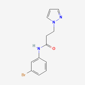 molecular formula C12H12BrN3O B11273320 N-(3-bromophenyl)-3-(1H-pyrazol-1-yl)propanamide 