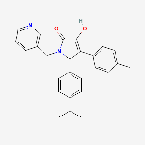 3-hydroxy-4-(4-methylphenyl)-5-[4-(propan-2-yl)phenyl]-1-(pyridin-3-ylmethyl)-1,5-dihydro-2H-pyrrol-2-one