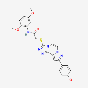 molecular formula C24H22N6O4S B11273351 N-(2,5-dimethoxyphenyl)-2-((9-(4-methoxyphenyl)pyrazolo[1,5-a][1,2,4]triazolo[3,4-c]pyrazin-3-yl)thio)acetamide 