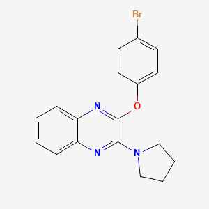 2-(4-Bromophenoxy)-3-(pyrrolidin-1-yl)quinoxaline