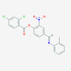 4-[(E)-[(2-Methylphenyl)imino]methyl]-2-nitrophenyl 2,4-dichlorobenzoate