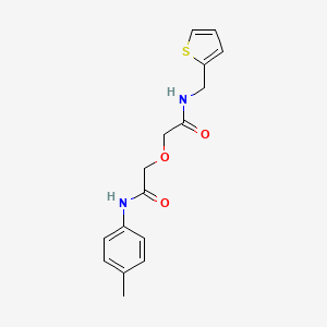 molecular formula C16H18N2O3S B11273462 2-{2-[(4-methylphenyl)amino]-2-oxoethoxy}-N-(thiophen-2-ylmethyl)acetamide 