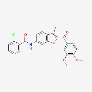 2-chloro-N-[2-(3,4-dimethoxybenzoyl)-3-methyl-1-benzofuran-6-yl]benzamide