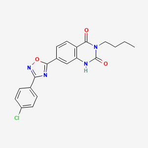 3-butyl-7-[3-(4-chlorophenyl)-1,2,4-oxadiazol-5-yl]quinazoline-2,4(1H,3H)-dione