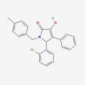 molecular formula C24H20BrNO2 B11273562 5-(2-bromophenyl)-3-hydroxy-1-(4-methylbenzyl)-4-phenyl-1,5-dihydro-2H-pyrrol-2-one 