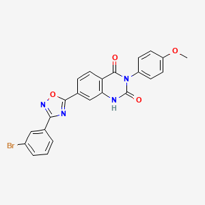 7-[3-(3-bromophenyl)-1,2,4-oxadiazol-5-yl]-3-(4-methoxyphenyl)quinazoline-2,4(1H,3H)-dione