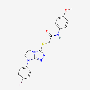 2-((7-(4-fluorophenyl)-6,7-dihydro-5H-imidazo[2,1-c][1,2,4]triazol-3-yl)thio)-N-(4-methoxyphenyl)acetamide