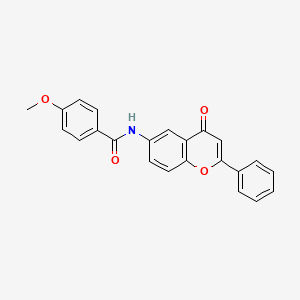 4-methoxy-N-(4-oxo-2-phenyl-4H-chromen-6-yl)benzamide